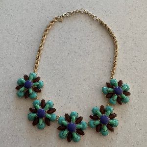 J. Crew Gold Floral Necklace